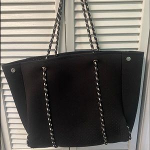 Black Neoprine Tote